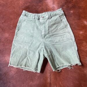 Universal Thread green raw hem shorts